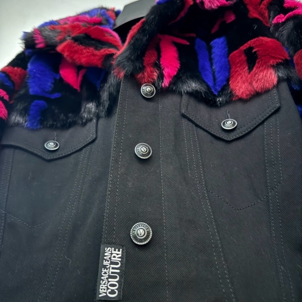 Versace Jeans Couture Faux Fur/ Jean Jacket (BRAND NEW)